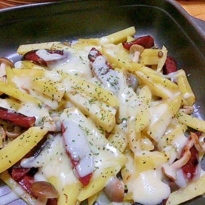 レンジを活用 じゃがいも サラミのチーズ焼き レシピ 作り方 By もりくーん 楽天レシピ レンジを活用 じゃがいも サラミのチーズ焼き レシピ 作り方 By もりくーん 楽天レシピ
